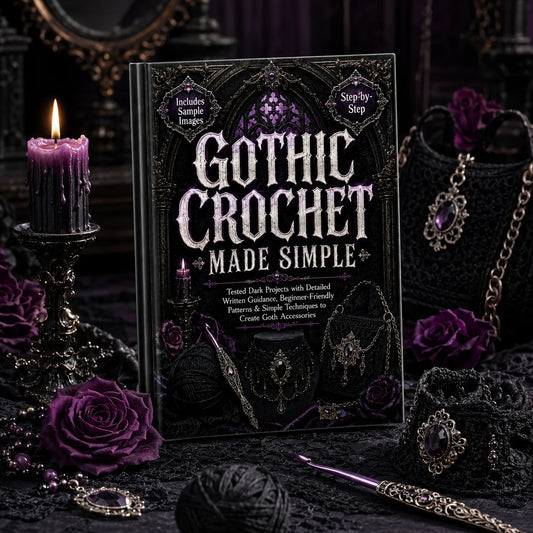 Gothic Crochet Made Simple A5 Guide Dark Accessories Pattern Book Peaceful Pleasures Health and Wellness