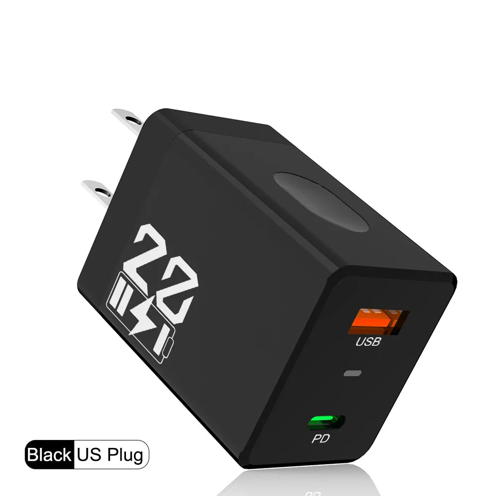 20W USB-A & USB-C Fast Wall Charger – QC 3.0 Quick Charge