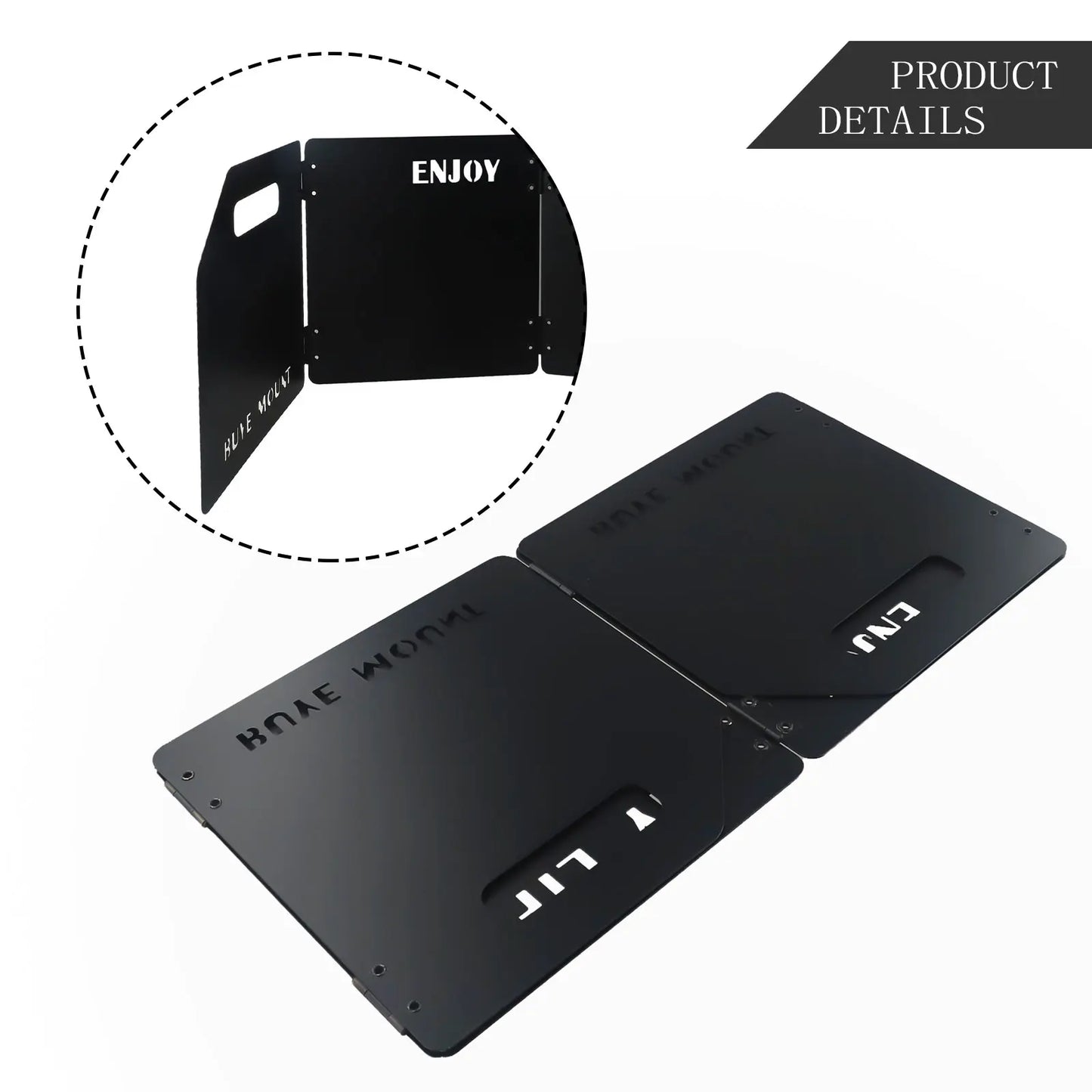 Folding Steel Camping Stove Windshield | BBQ Windscreen