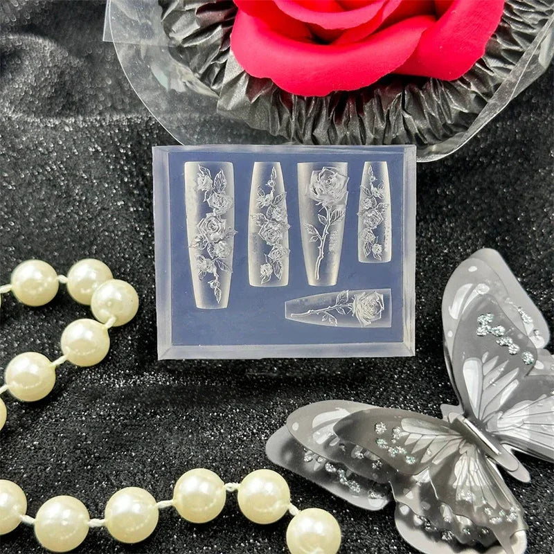 Flexible Nail Art Silicone Molds Create Rose Flower Charm For Professional Design And Jewelry Making Peaceful Pleasures Health and Wellness