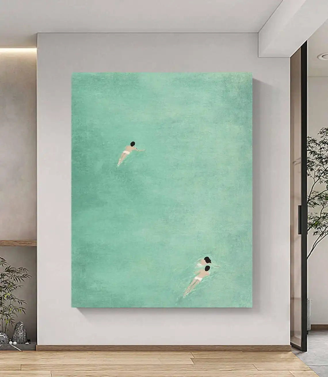 Hand Painted Abstract Canvas Wall Art | Large Colorful Painting Canvas Wall Painting Peaceful Pleasures Health and Wellness 9 40x50cm Unframed