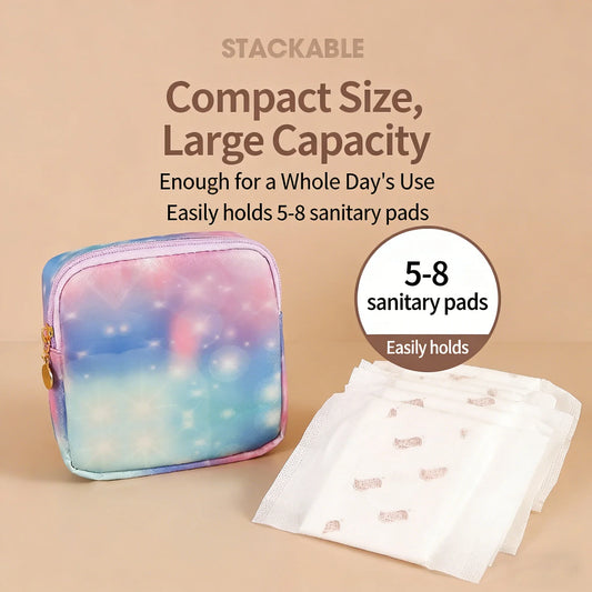 Gradient Waterproof Sanitary Pad Pouch & Mini Cosmetic Bag Personal Storage Pouch Oasis Select