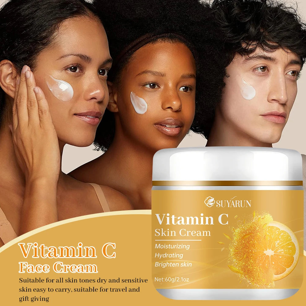 SUYARUN Vitamin C cream, moisturizing and brightening, anti-wrinkle and anti-aging, enhances radiance for all skin types. Peaceful Pleasures Health and Wellness