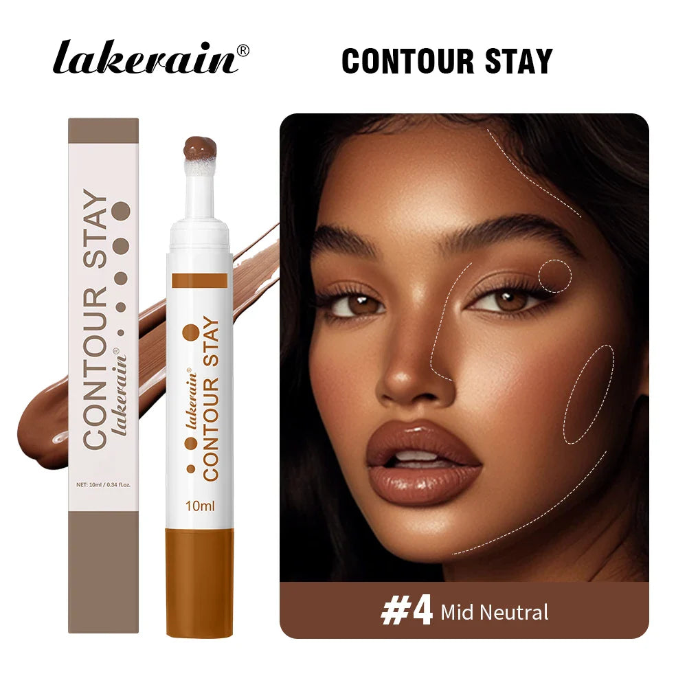 6-Shade Liquid Contour Bronzer – Waterproof Cream Concealer