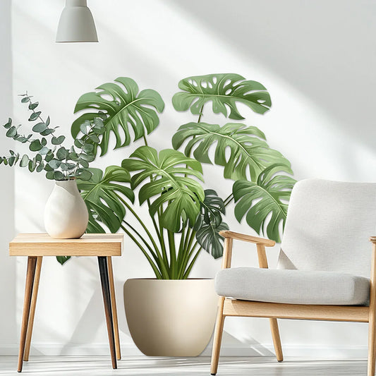 3D Green Plant Pot Wall Stickers | Waterproof Vinyl Decals Vinyl Wall Stickers Peaceful Pleasures Health and Wellness