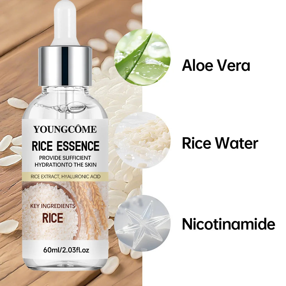 Rice Ampoule Duo - Gentle Exfoliating & Deep Hydrating Serum for Radiant Skin - Suitable for All Skin Types 40/60ml Peaceful Pleasures Health and Wellness