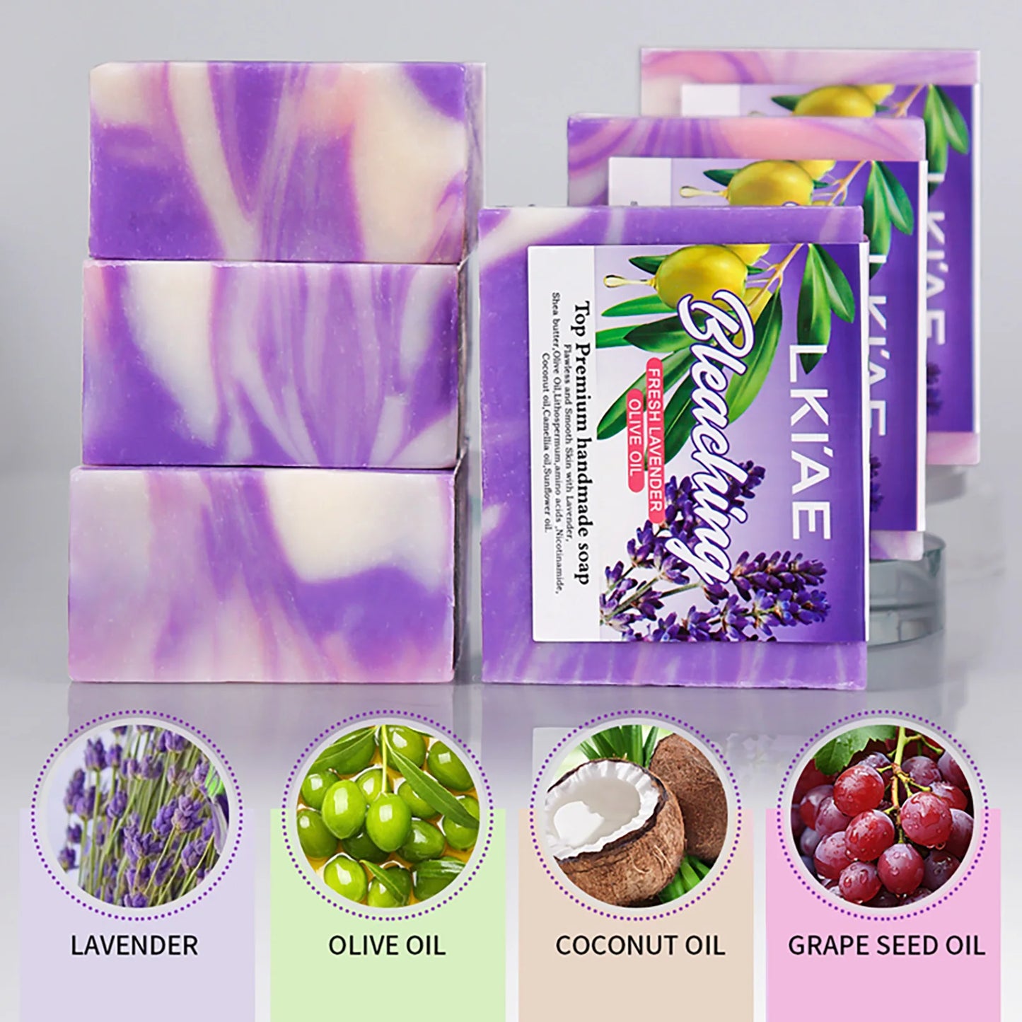 AILKE Lavender Brightening Soap Bar | Niacinamide & Glutathione 150g