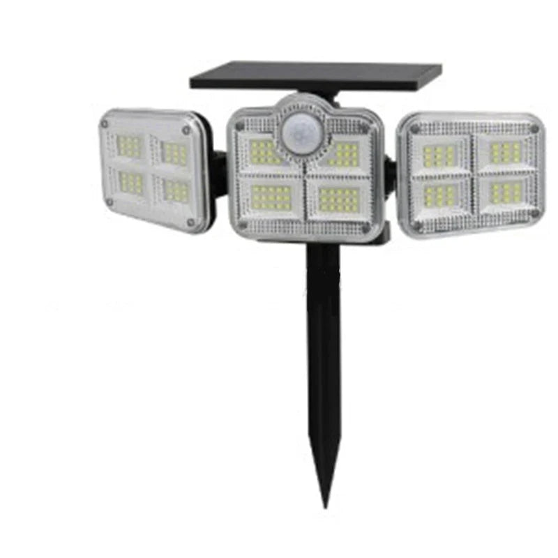 Solar 3-Head LED Outdoor Wall Light | Motion Sensor IP55