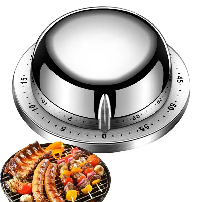 Stainless Steel Mechanical Kitchen Timer | Magnetic Base