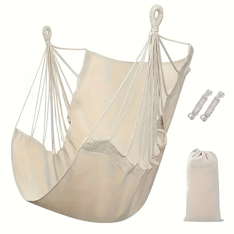 Fabric Hammock Chair Swing | Tie Ropes & Storage Bag Included