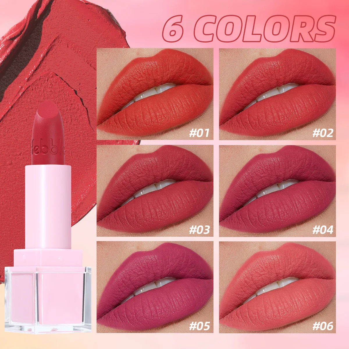 USHAS Matte Lipstick – Velvet Red Long-Lasting Lip Glaze