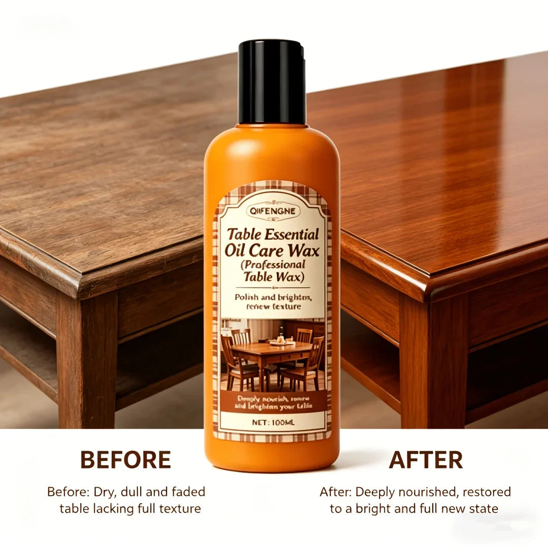 3.38oz Wood Table Wax – One-Step Polish & Protection