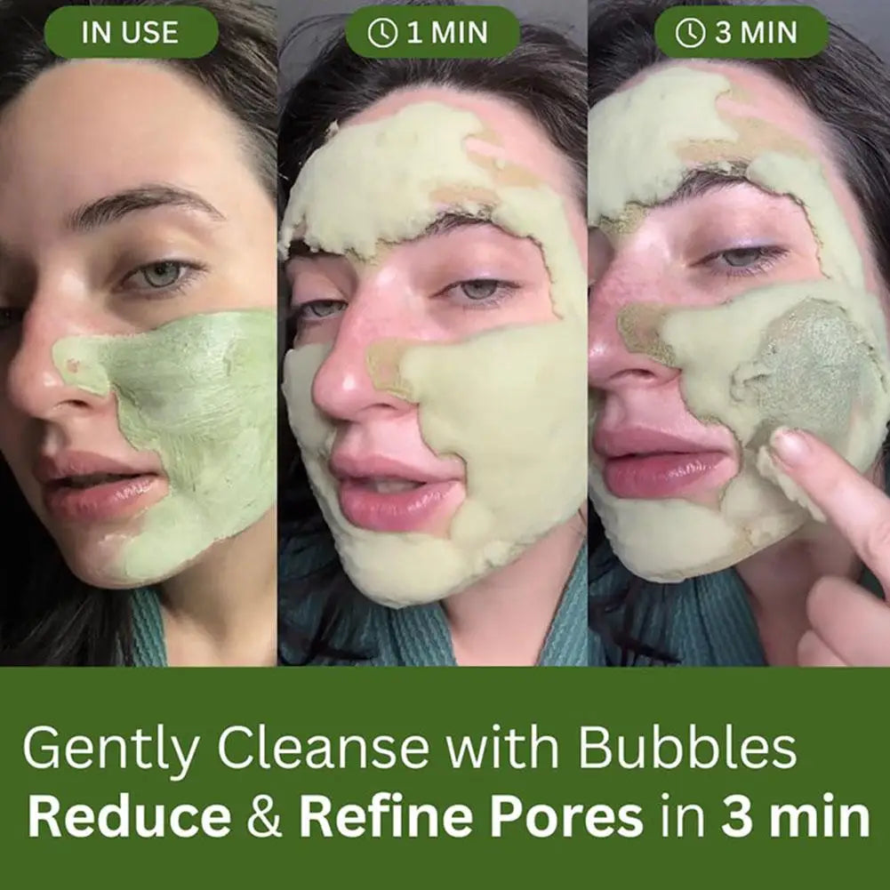Korean Basil Bubble Cleansing Mask | Deep Pore Purifying