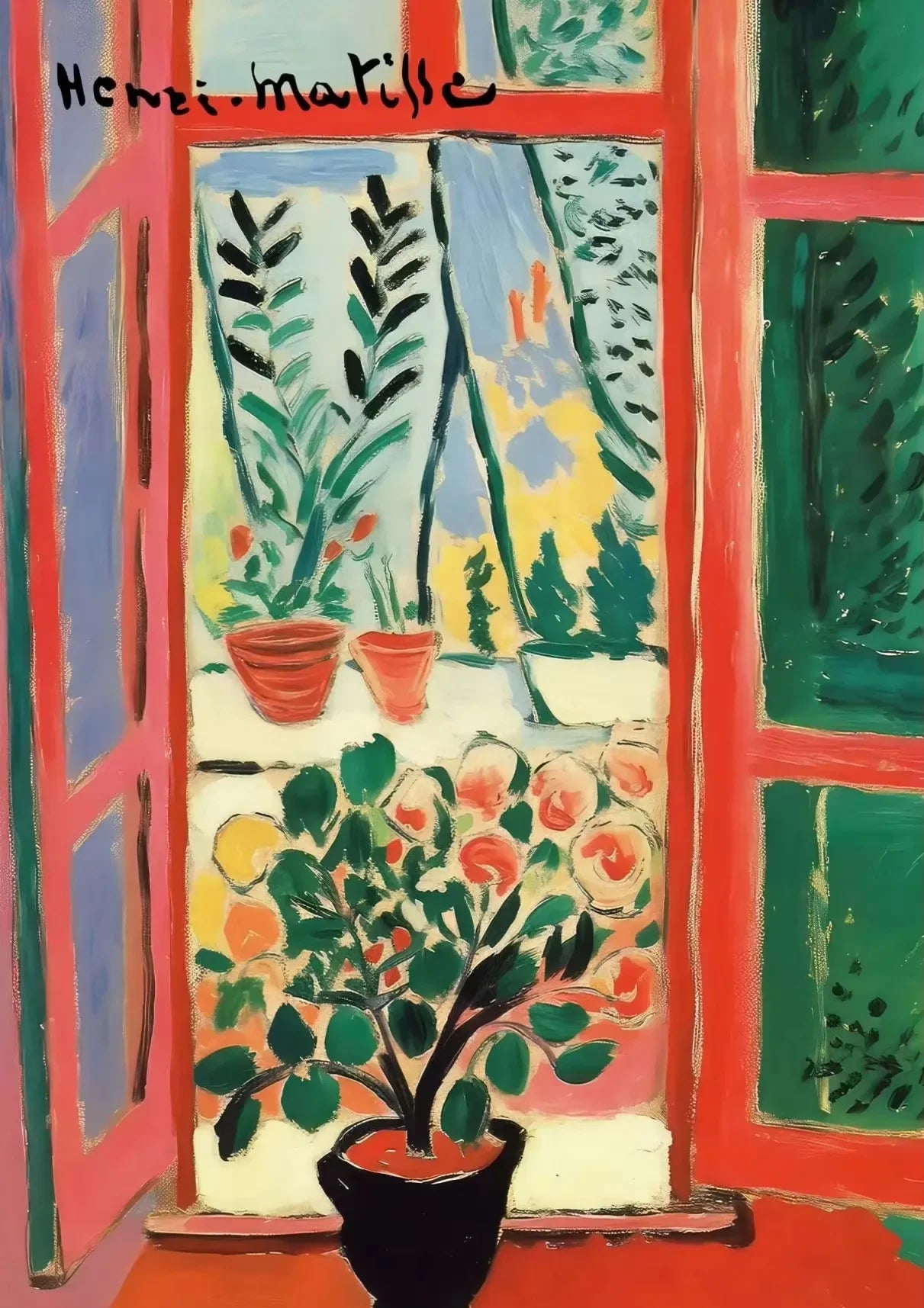 Henri Matisse Open Window Canvas Wall Art | Nordic Print Decor