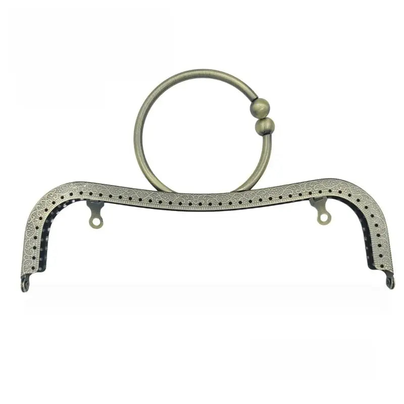 22cm Metal Purse Frame Kiss Clasp M-Shape DIY Bag Handle