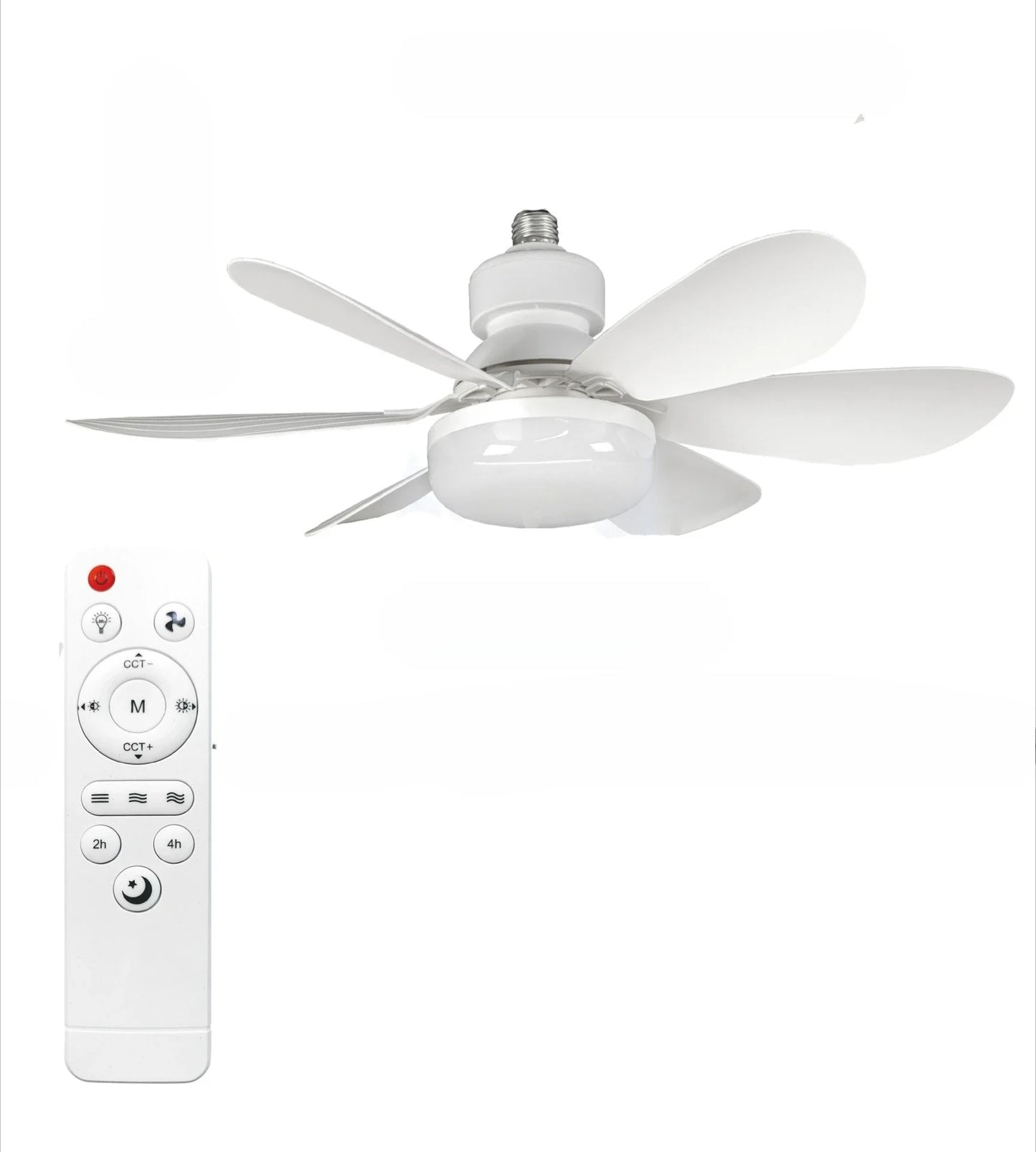30W LED Ceiling Fan Light E27 Remote Control Dimmable