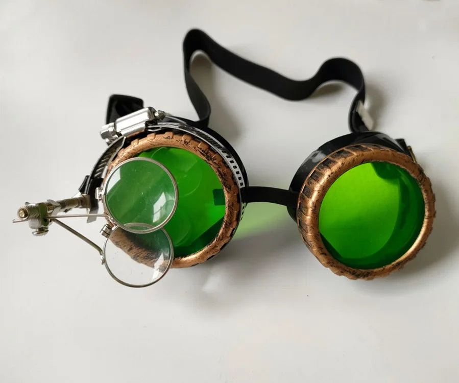 Steampunk Vintage Glasses Magnifying Glass Props Goggles Peaceful Pleasures Health and Wellness