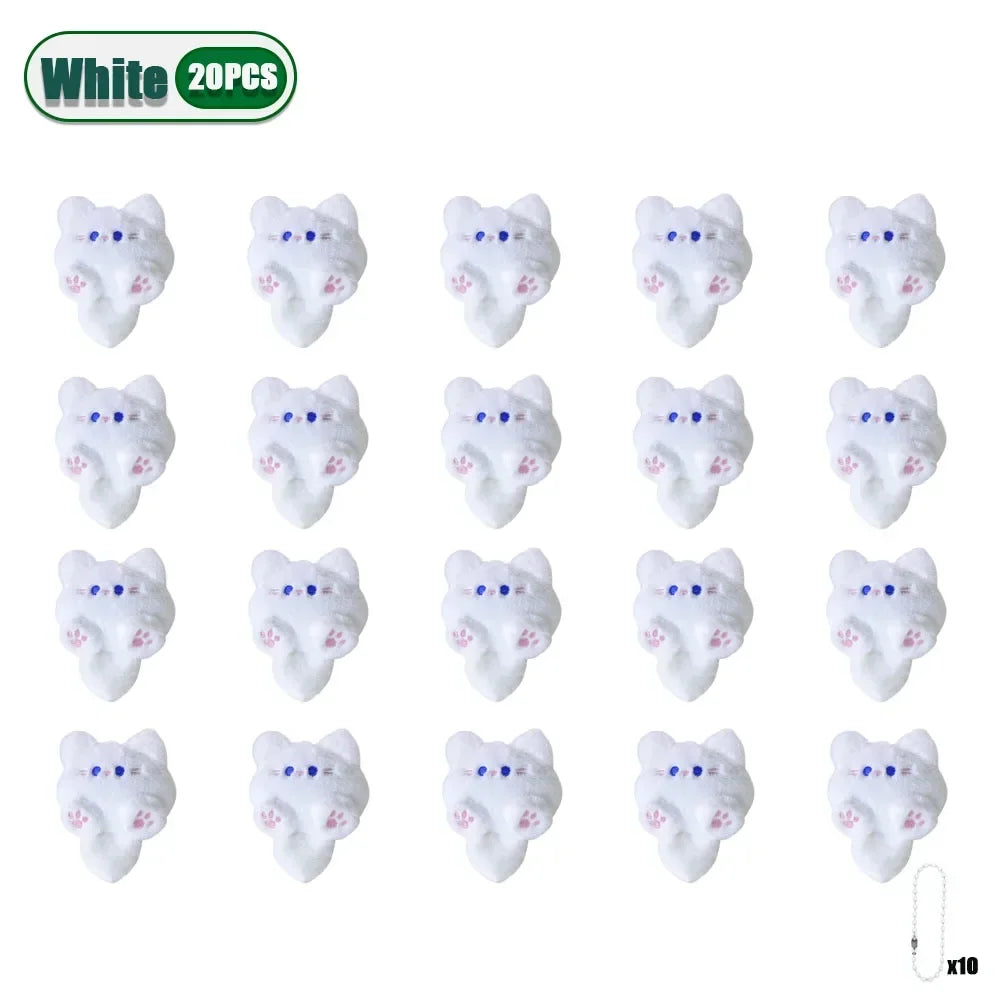 Cute Plush Cat Keychain Pendant – Bag Charm Gift 1–20 Pack