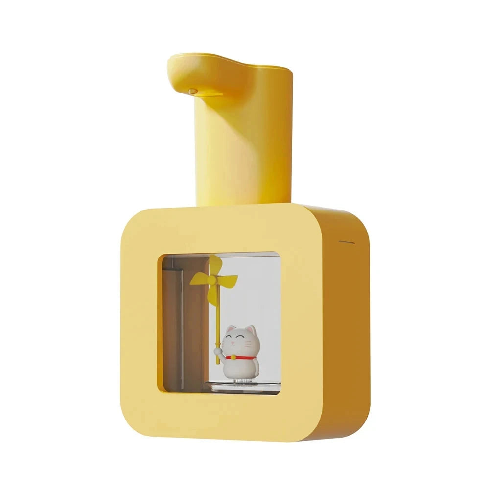 New Automatic Soap Dispenser Cute Pet Contact Free Hand Sanitizer USB Charging 400ml Liquid Dispensers Wash Handtizer Personal Peaceful Pleasures Health and Wellness Yellow