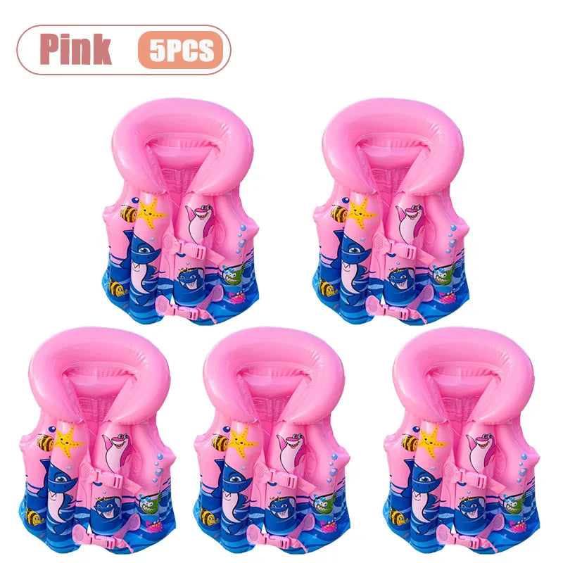 Kids Inflatable Swim Vest Toddler Life Jacket Buoyancy Aid PVC