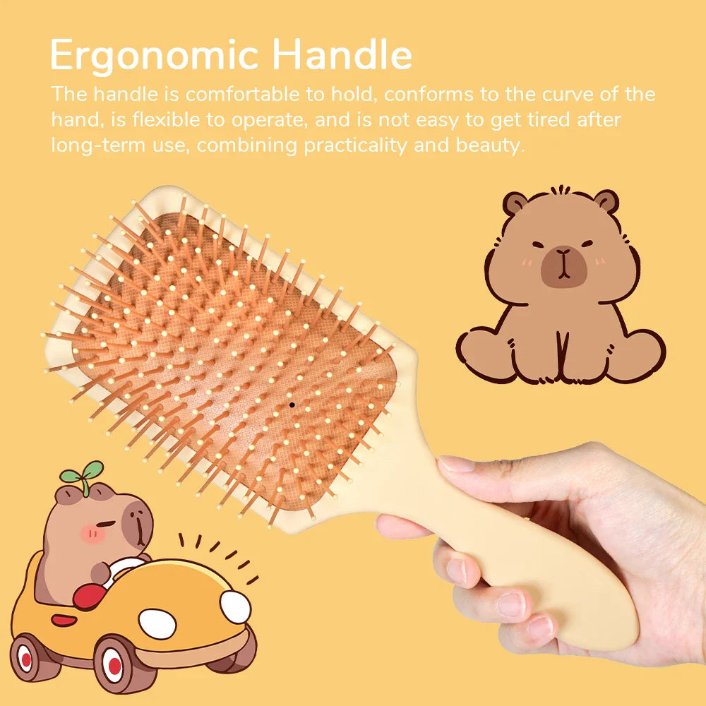 Capybara Air Cushion Hair Brush – Cute Cartoon Design