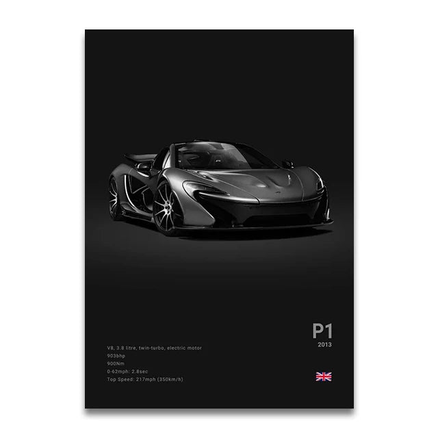 SENNA 720S ARTURA Canvas Wall Art Print Poster P1 765LT Supercar Decorative Painting Modern Home Decor Car Lover Gift Unframed Peaceful Pleasures Health and Wellness