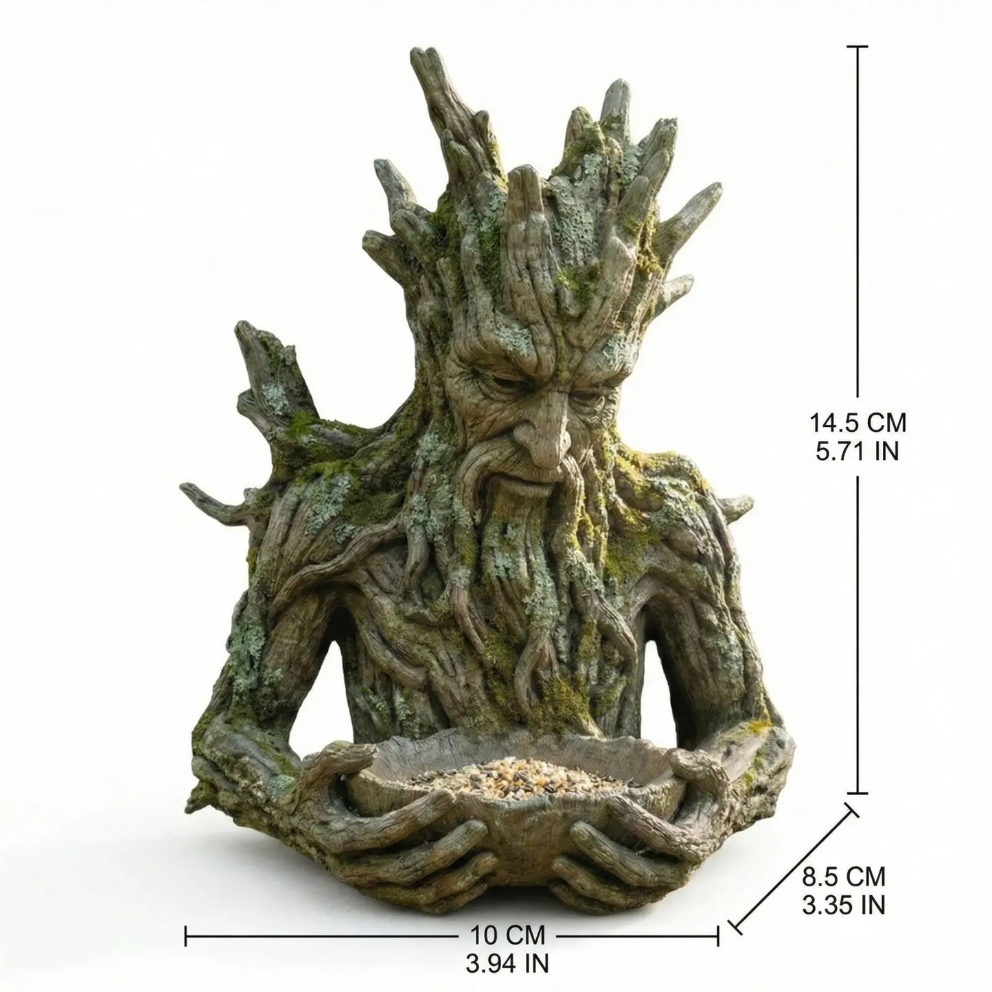 Resin Tree Man Bird Feeder – Outdoor Sculpture Garden Décor