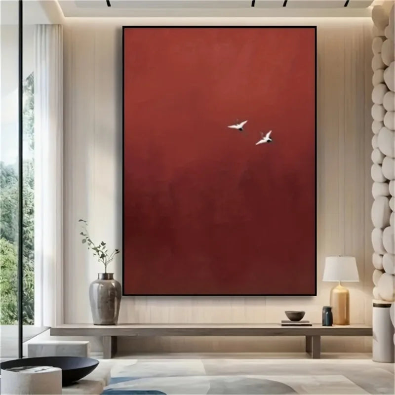 Modern Minimalist "Red Sandstone" Theme, No Frame, Fashionable Wall Art for Home, Office, Corridor, Bars, Bedrooms Home Decor Peaceful Pleasures Health and Wellness