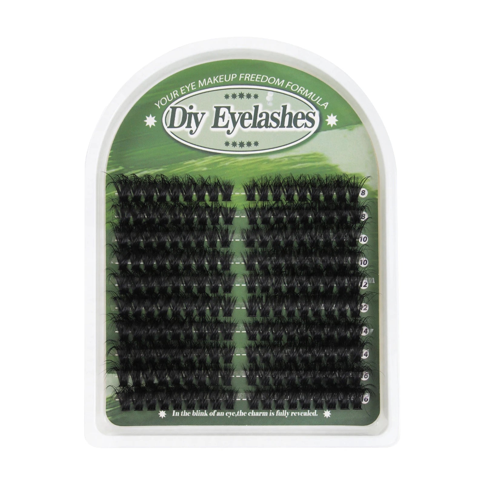 180 Clusters European Fluffy Thick Eyelashes Single Cluster Natural Curling Spiky Manga Eyelash Extensions For Enlarge Your Eyes Peaceful Pleasures Health and Wellness A