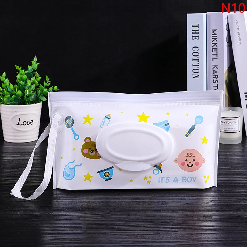 Portable Baby Wet Wipe Pouch | Reusable Refillable Holder