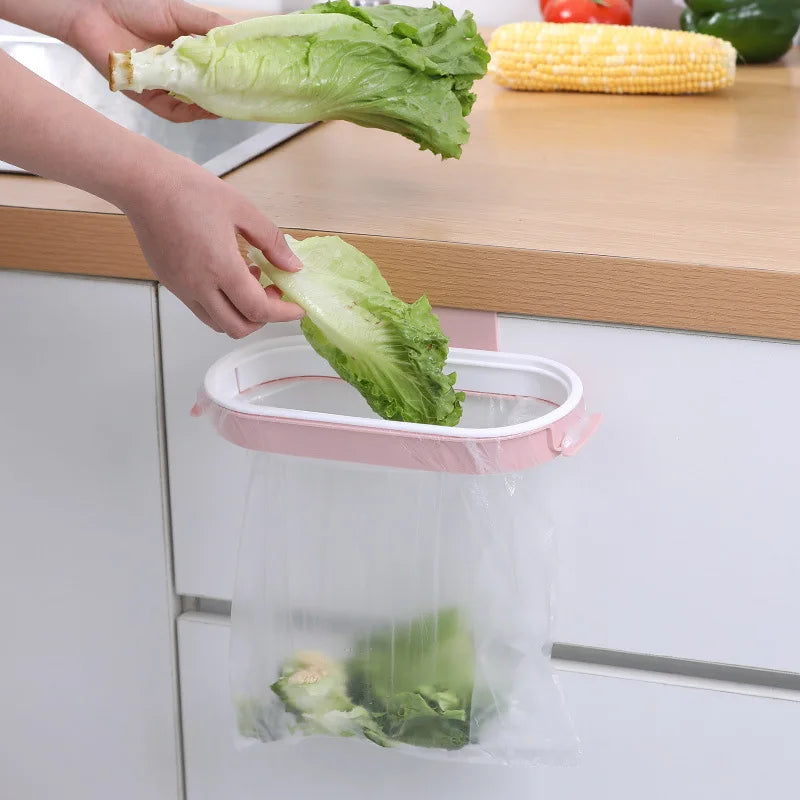 Portable Hanging Trash Bag Holder & Kitchen Organizer Rack – No Screws, Holds 10 lbs | Kitchen, Bathroom & Camping