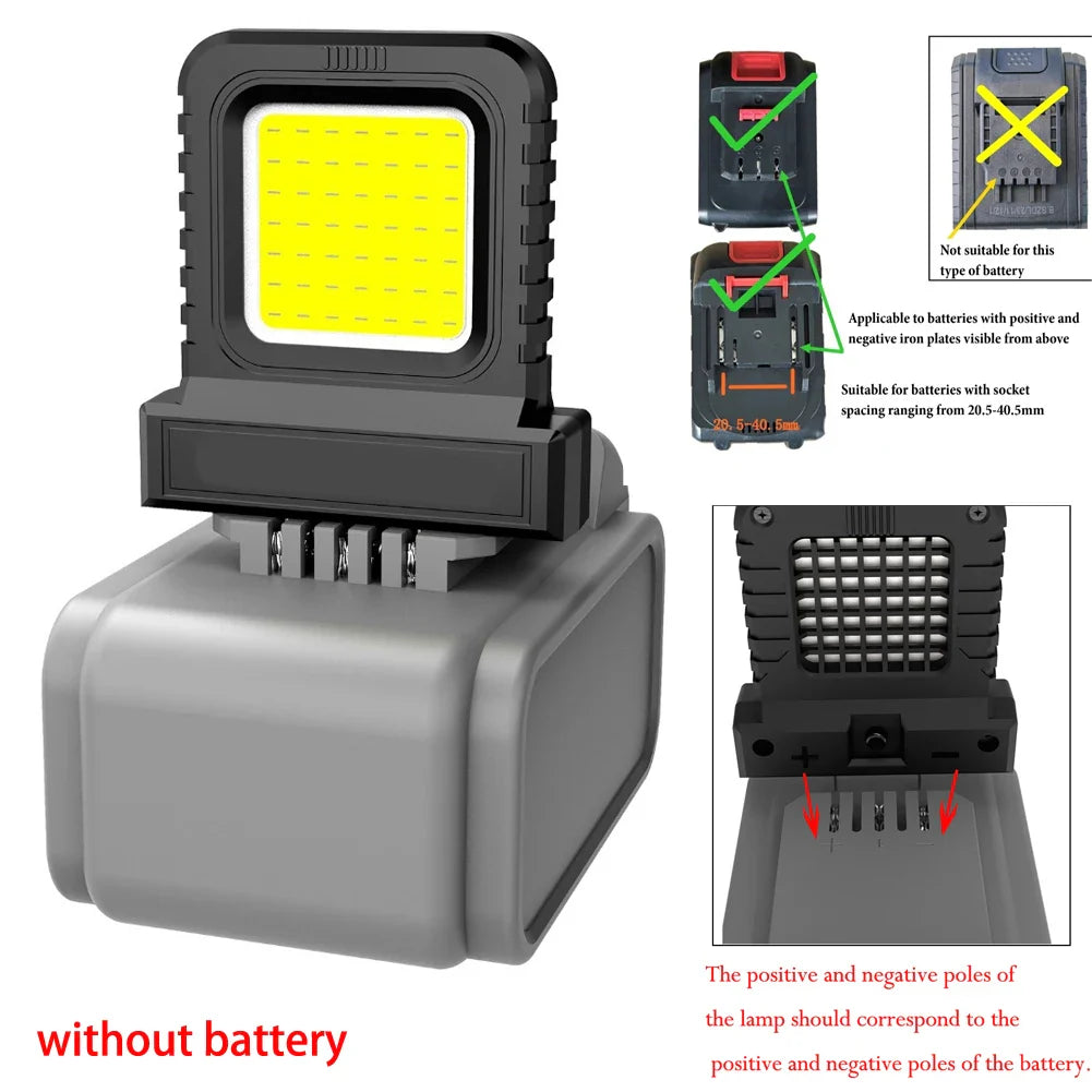 14W LED Work Light for 20V/21V Power Tool Batteries | Lantern