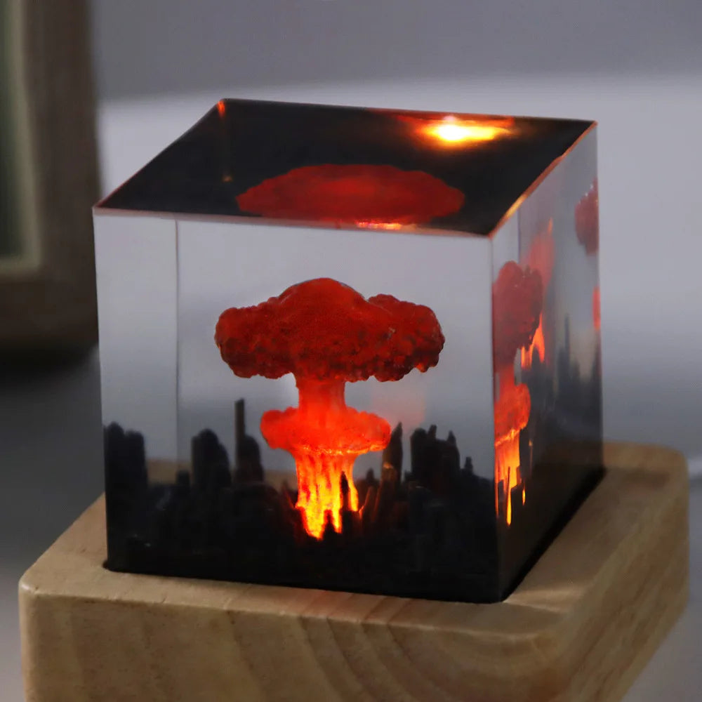 DIY Resin Mushroom Cloud Night Light | Handmade Desk Décor Resin Night Light Peaceful Pleasures Health and Wellness