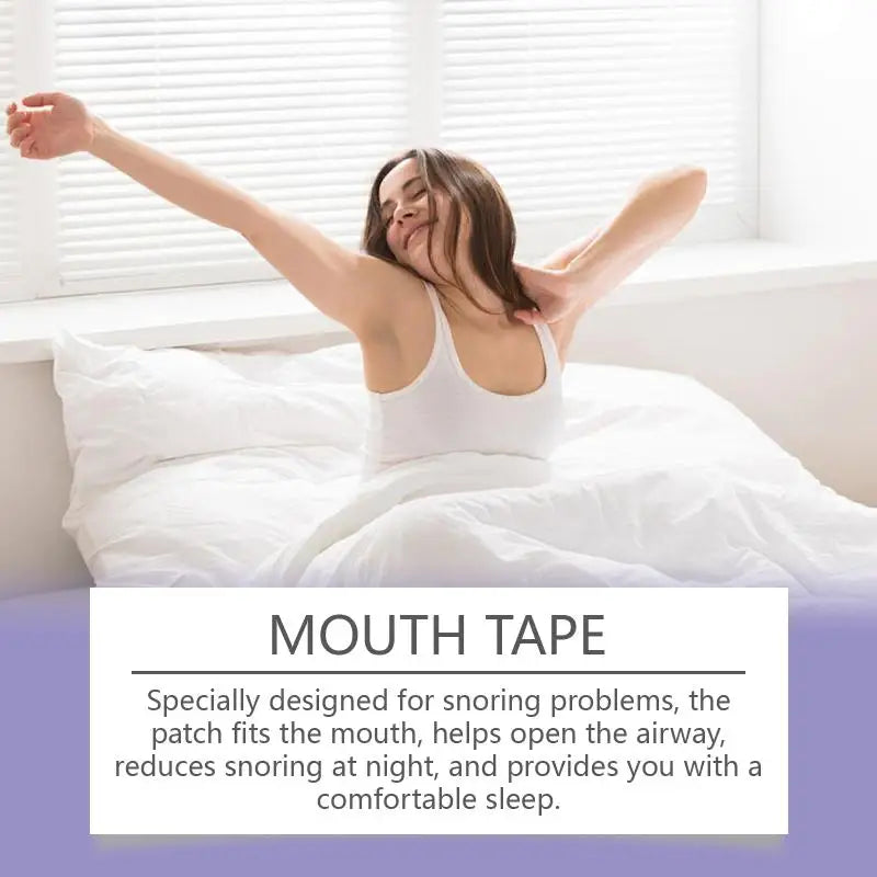 Anti Snoring Sleep Mouth Tape Best Breathing Nasal Strips Grade Improved Sleeping Keep Mouth Close Prevent Snoring Peaceful Pleasures Health and Wellness