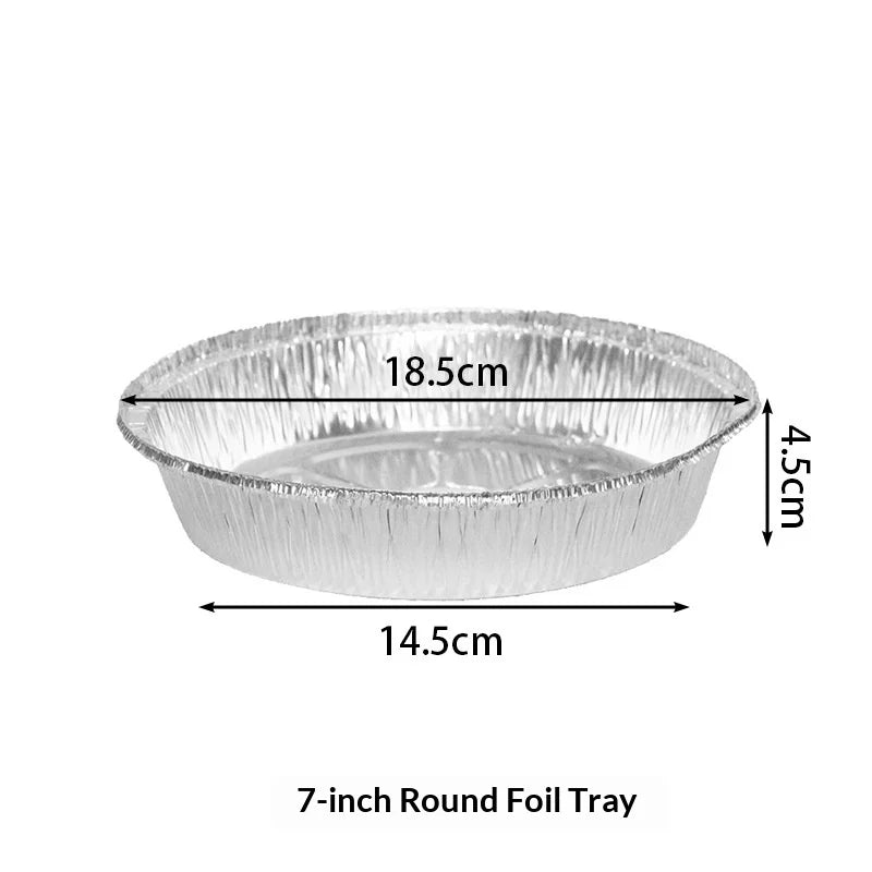 Hot 10Pcs Air Fryer Disposable Paper Microwave Tin Steamer Mats Aluminum Foil BBQ Food Tray Container Non-stick Baking Tools Peaceful Pleasures Health and Wellness 7 inches 10pcs