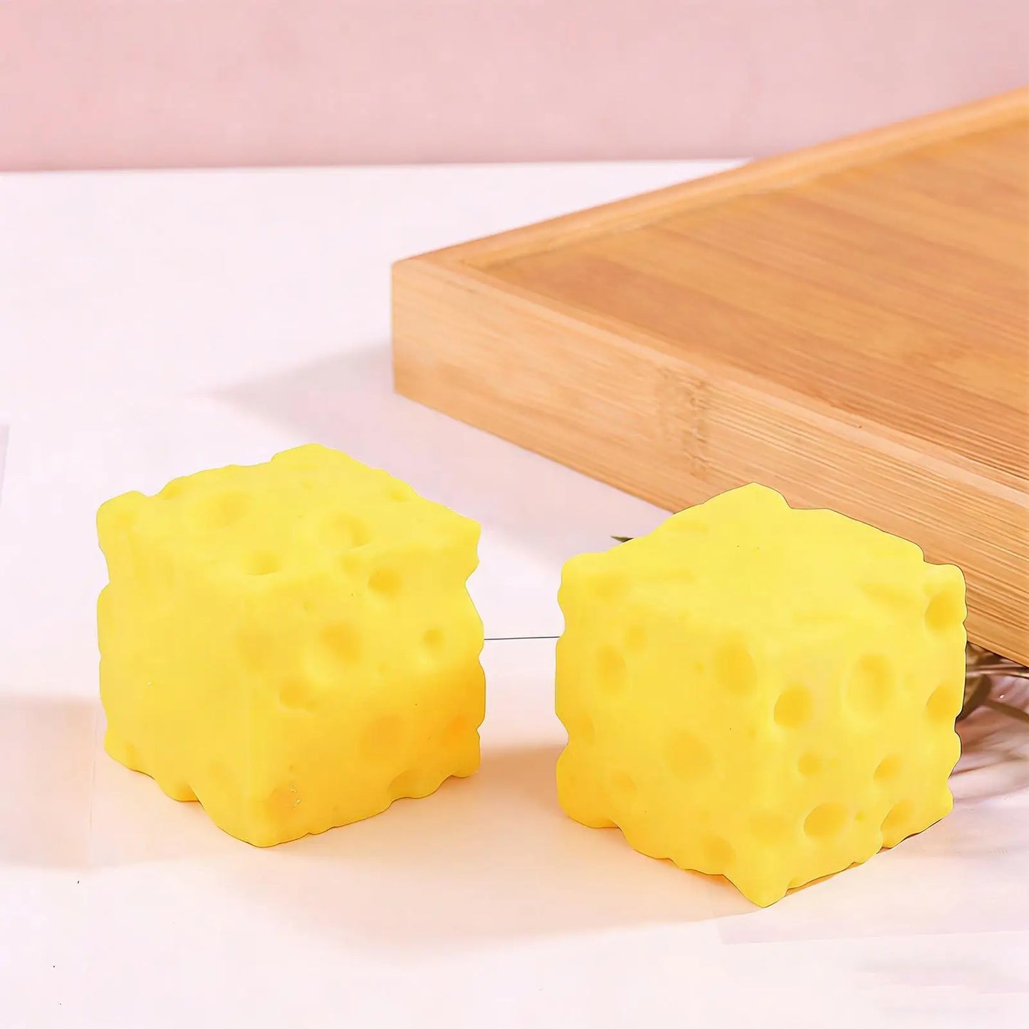 Cheese Squeeze Fidget Toy – Slow Rebound Silicone Cube
