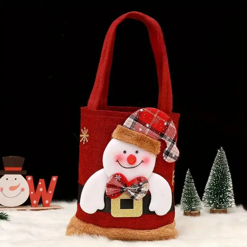 Reusable Christmas Gift Bags – Santa Reindeer Snowman Designs