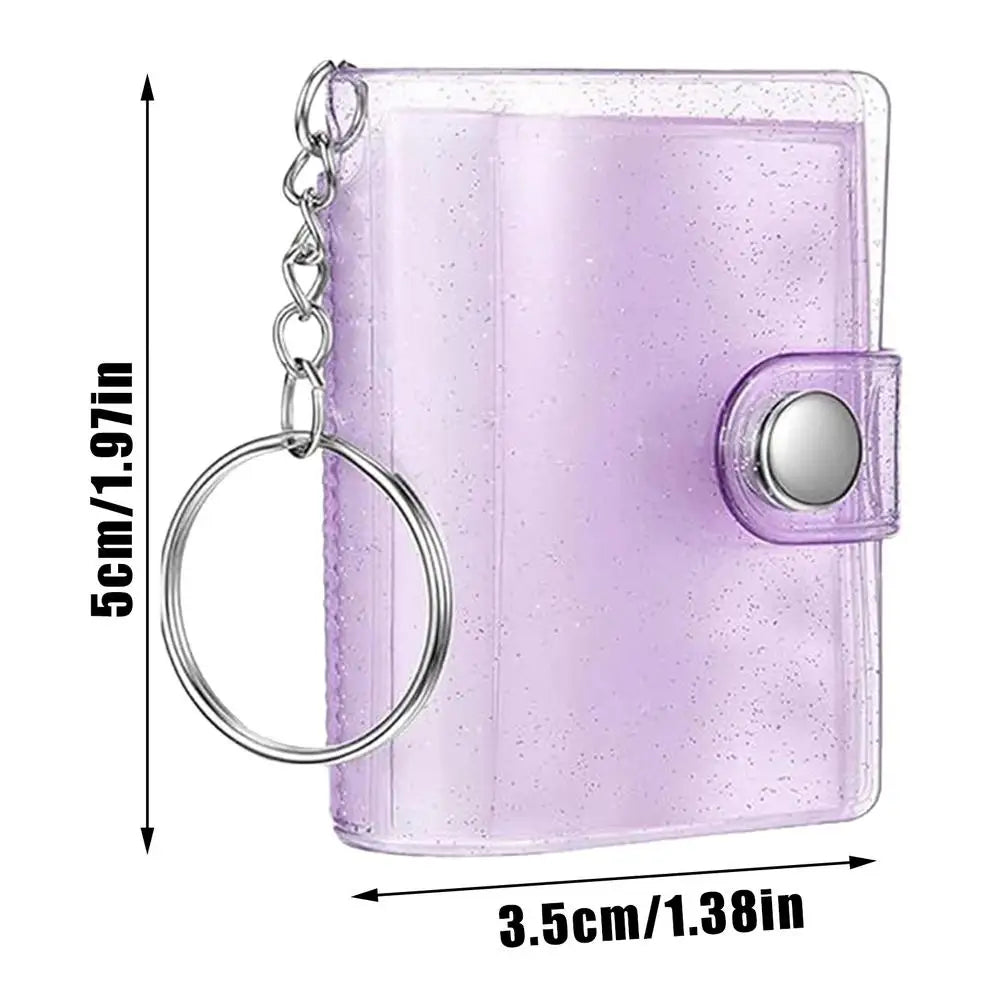 Mini Photo Album Keychain – 24-Pocket Photocard Holder