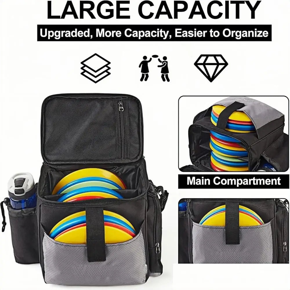 Disc Golf Starter Bag – Waterproof, Large Capacity, 13+ Discs