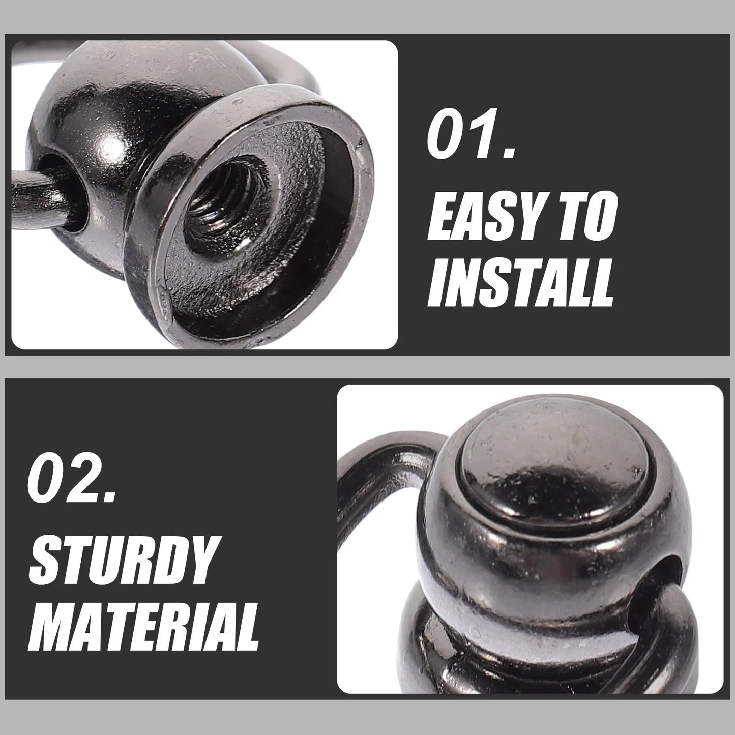 4Pcs Metal Rotatable D Rings Rivet Stud Multi-Function Rivet Studs Replacement for Bags Handbag Craft Peaceful Pleasures Health and Wellness