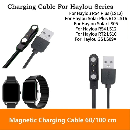 Magnetic USB Charger Cable for Haylou RS4 Plus Smartwatch Peaceful Pleasures Health and Wellness