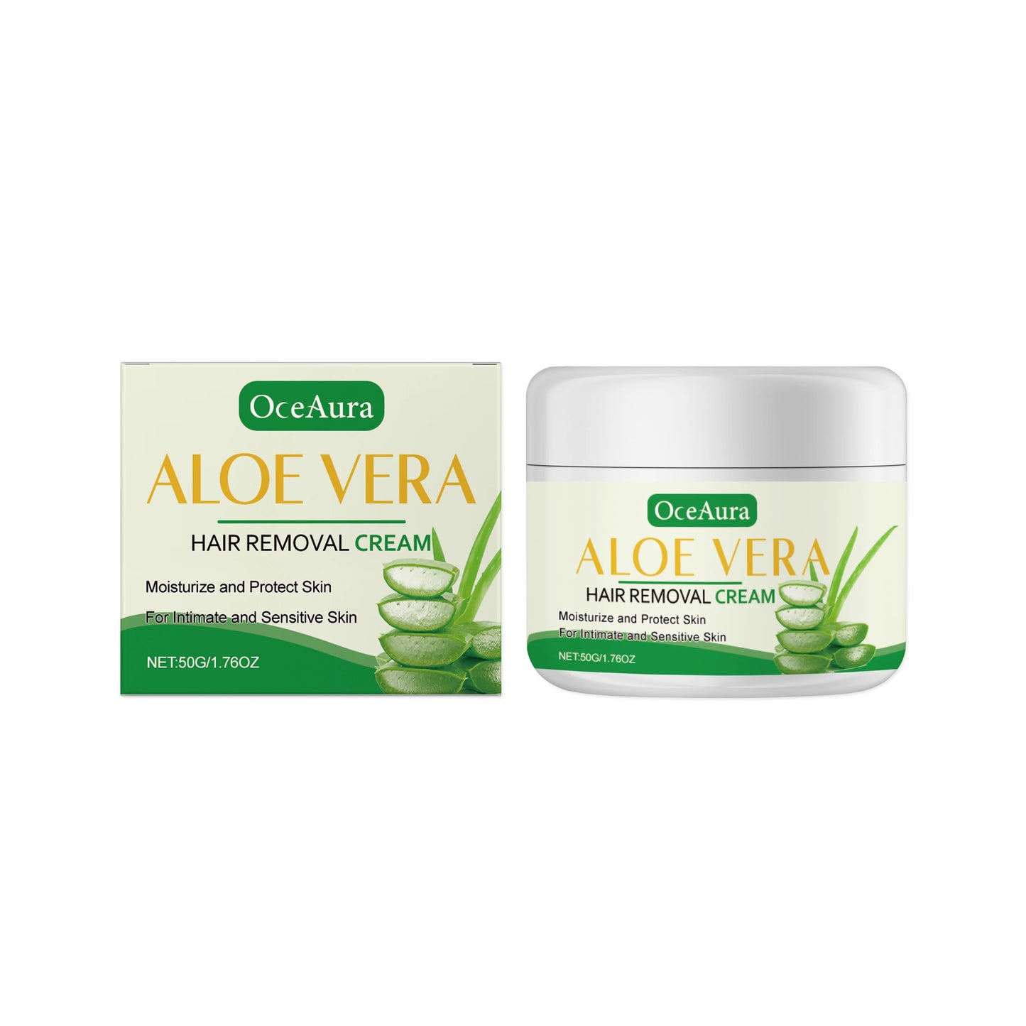 OceAura Aloe Vera Hair Removal Cream | Gentle Depilatory