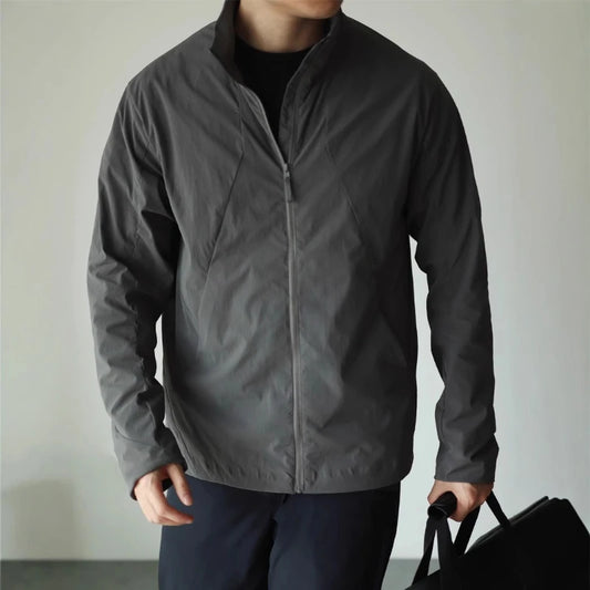 Men's Lightweight Stand-Up Collar Business Jacket | Windproof Men's Business Jacket Peaceful Pleasures Health and Wellness