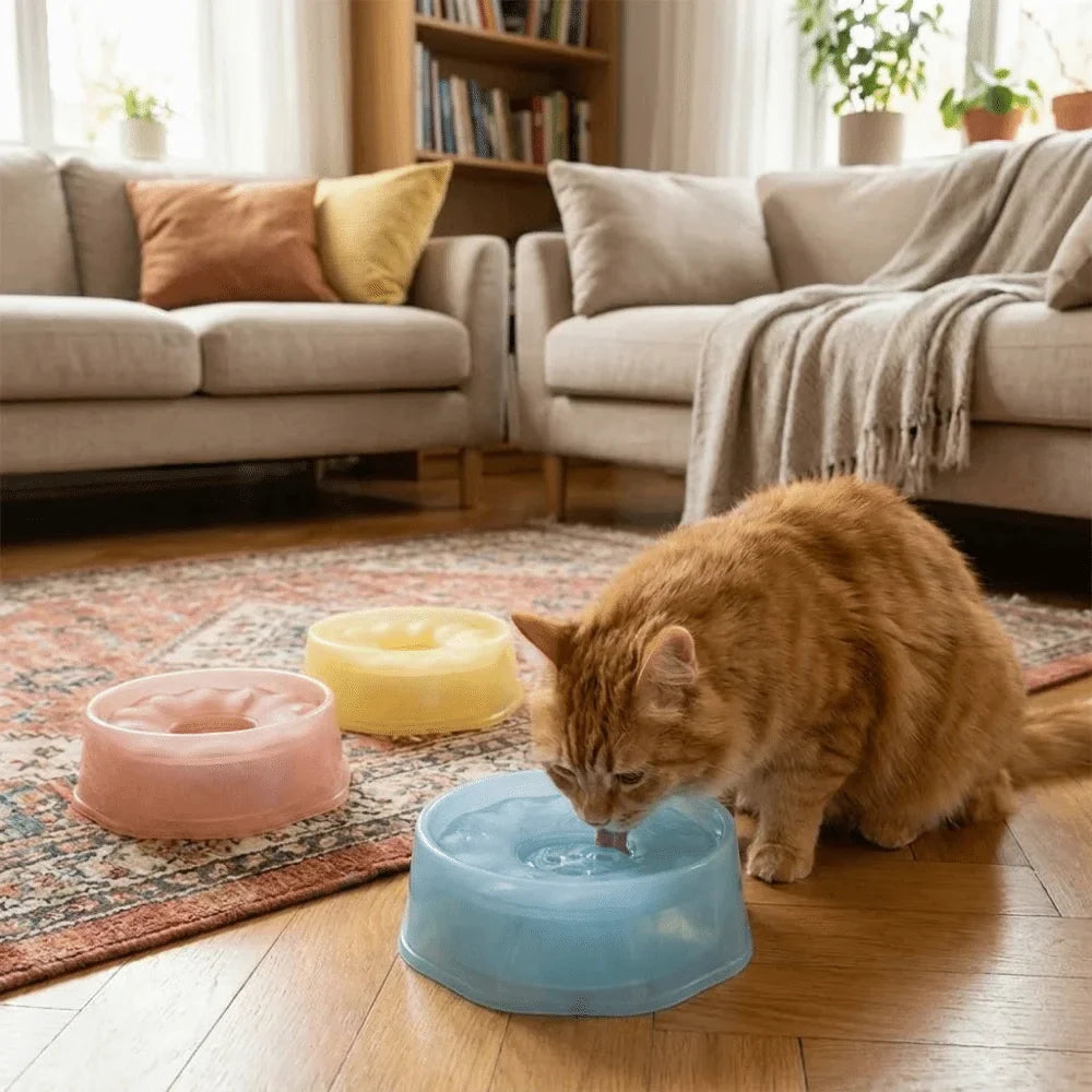 Floating Pet Water Bowl 1600ml – Spill-Proof Anti-Splash