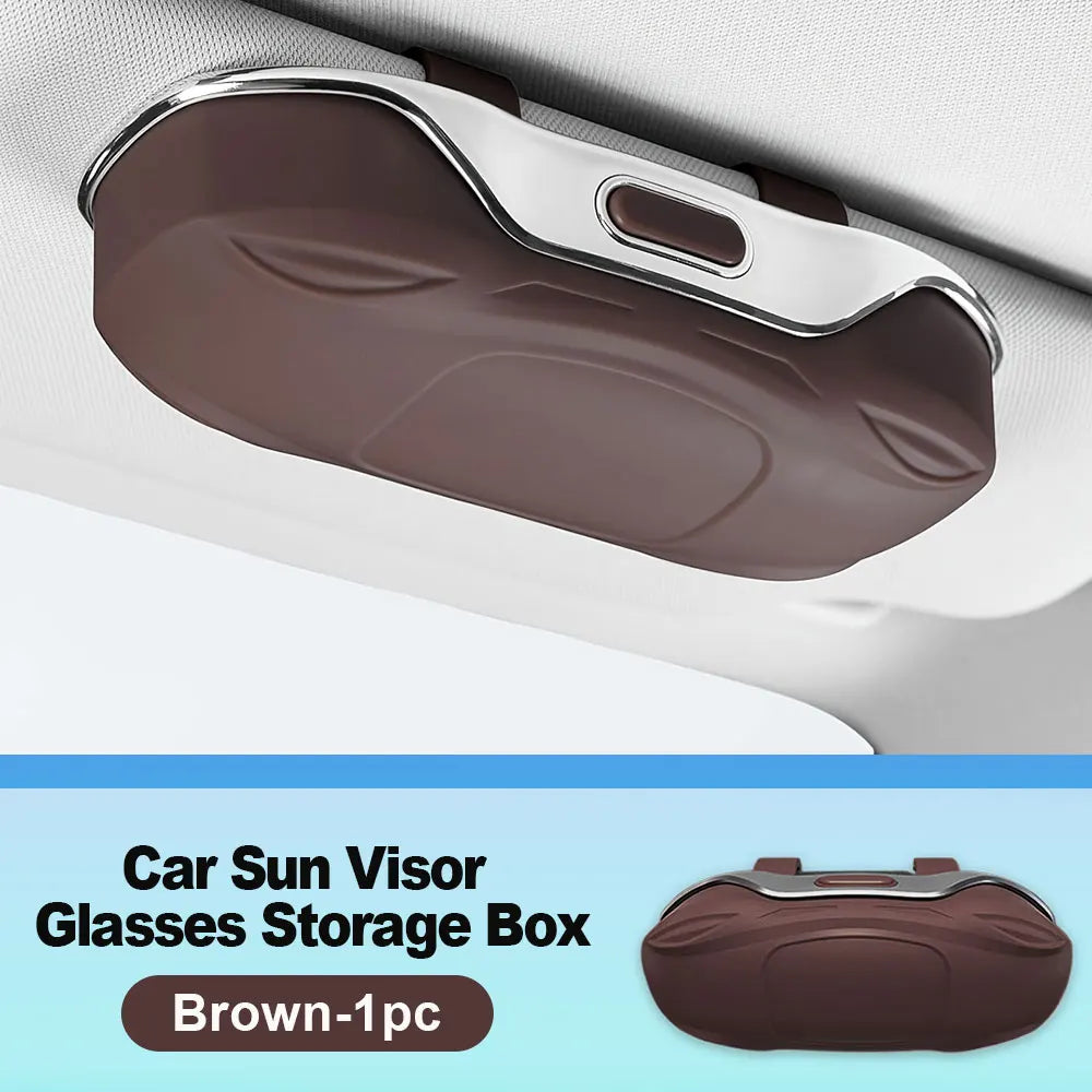 Car Sun Visor Sunglasses Holder – ABS Eyeglass Case