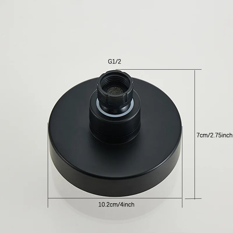 High Pressure Black Rainfall Shower Head – Wall Mounted