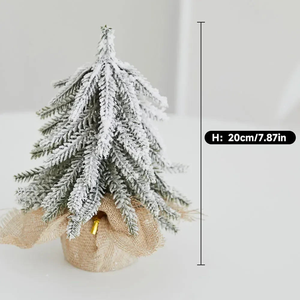 20cm Miniature Christmas Tree Mini Artificial Christmas Tree Vivid Decorations Portable Delicate Tree Ornaments Desktop Decor Peaceful Pleasures Health and Wellness 29