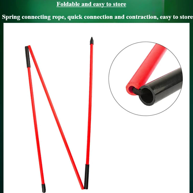 Golf Alignment Stick Folding Swing Training Aid | Practice Rod Golf Training Aid Peaceful Pleasures Health and Wellness