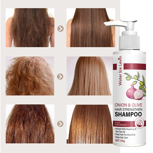 Onion & Olive Strengthening Shampoo with Biotin & Rosemary Oil Hair Growth Shampoo Peaceful Pleasures Health and Wellness