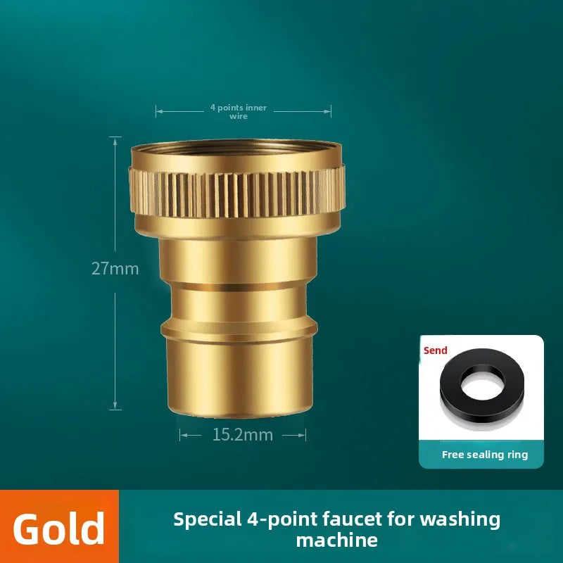 3/4" & 1/2" Thread Faucet Hose Tap Water Quick Connector
